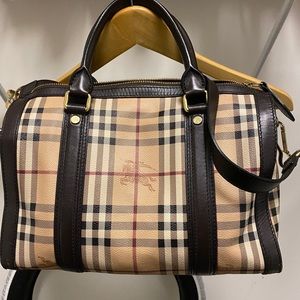 Burberry Bowling Bag Purse w/ strap